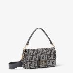 FENDI Baguette® Dark blue denim-effect FF jacquard bag - Image 2
